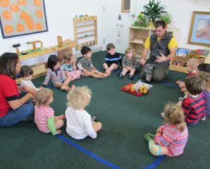 students learning about nature through Montessori gardening activities