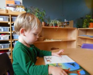 a calm and organized Montessori classroom with educational materials