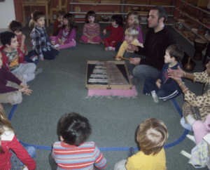 students learning about nature through Montessori gardening activities